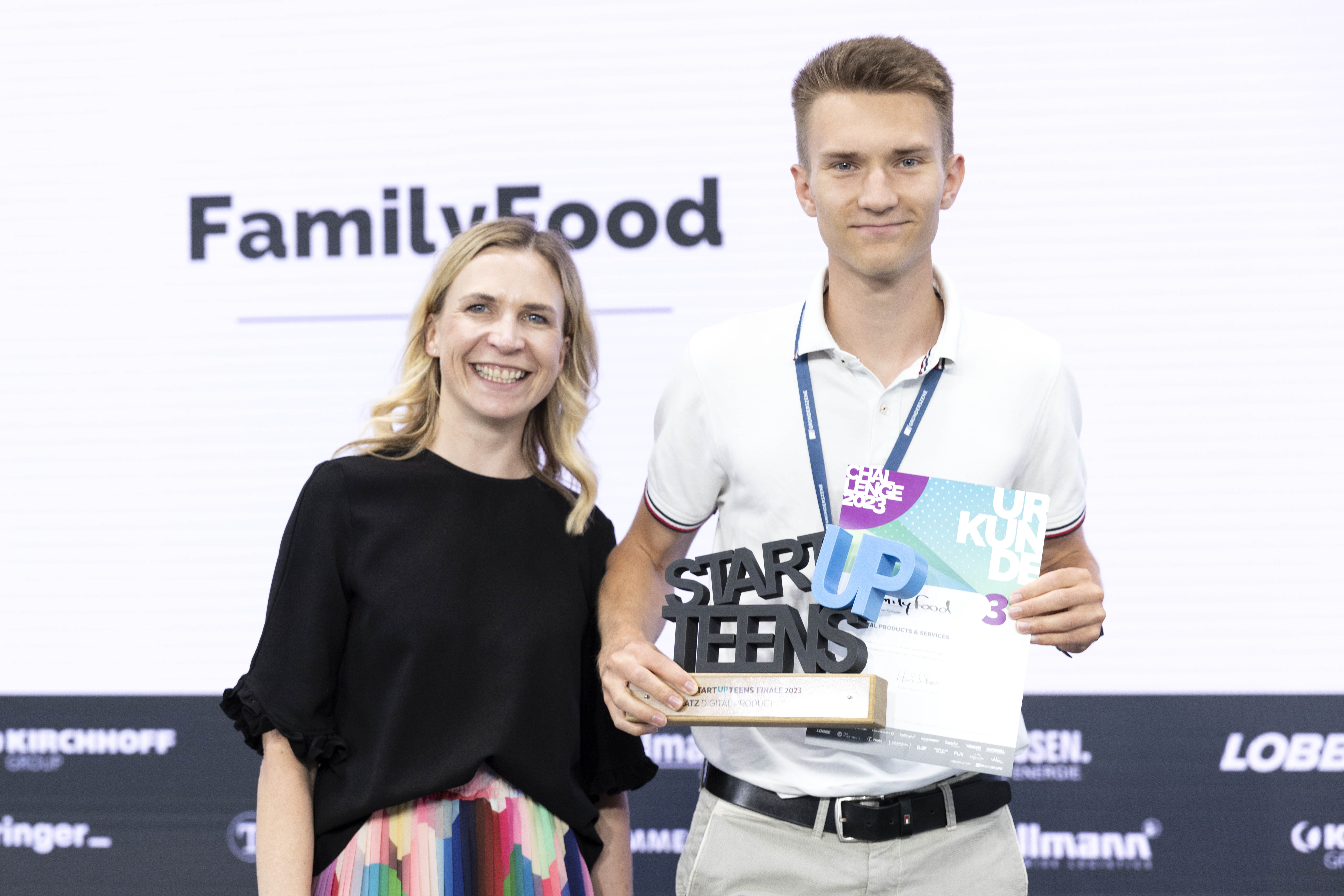 Jonas Pohlmann beim Startup Teens Finale 2023
